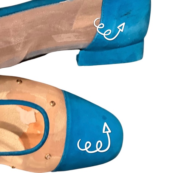 Vintage Red by Ramon Tenza Suede and Rhinestone flats - Picture 4 of 4